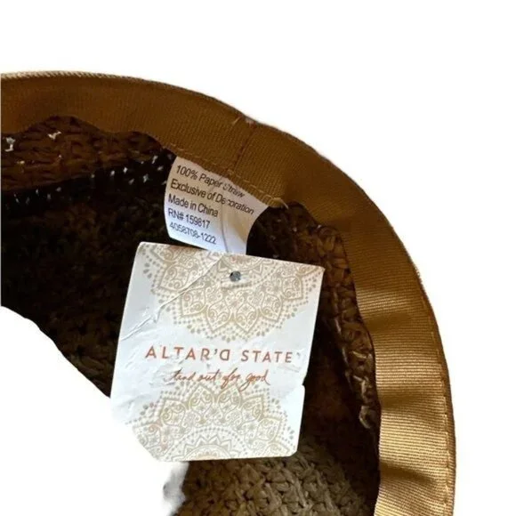 Altard State Hat Adult O/S Brown Paper Packable Panama Brimmed Cap Travel Unisex - Picture 7 of 7